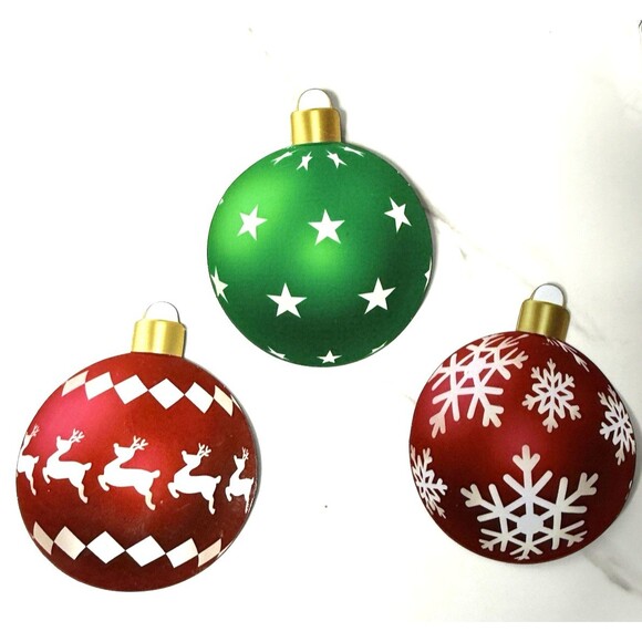 Merry Christmas Holiday Red, Green, Gold Ornament & Bow Colorful Magnet Set NEW! - Picture 4 of 6